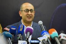 L'avocat égyptien défenseur des droits de l'Homme Khaled Ali, le 24 janvier 2018 au Caire