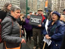 Manifestation contre l'arrestation du militant Ravi Ragbir, le 11 janvier 2018 à New York