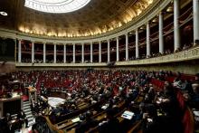 L'hémicycle de l'Assemblée nationale à Paris, le 23 janvier 2018