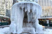 Fontaine gelée New York Etats-Unis