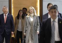 Ivanka Trump arrive à l'aéroport de Séoul-Incheon, le 23 février 2018