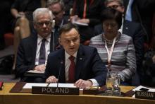 Le président polonais Andrzej Duda aux Nations Unies le 18 janvier 2018