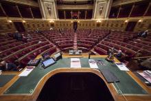 L'hémicycle du Sénat à Paris, en novembre 2016