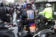 Manifestation de motards à Paris, le 3 janvier 2018