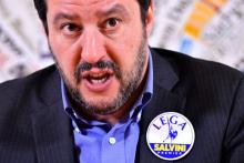 Matteo Salvini, militant de la Ligue du Nord à Rome, le 22 février 2018