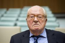 Le fondateur du Front national, Jean-Marie Le Pen, le 23 novembre 2017 avant une comparution devant la Cour de Justice de l'Union europénne, au Luxembourg