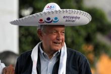 Le candidat de gauche Andrés Manuel Lopez Obrador, pour le moment favori des sondages à la présidentielle mexicaine, lors d'un meeting à Guadalajara le 11 février 2018