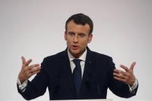 Emmanuel Macron le 30 janvier 2018 à l'Elysée, à Paris