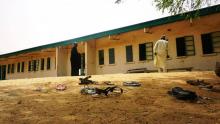 L'école de jeuns filles de Dapchi, dans lee nord-est du Nigeria, le 22 février 2018, visée par une attaque du groupe jihadiste Boko Haram après laquelle une centaine d'élèves sont portées disparues.