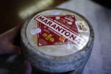 Un fromage de type Manchego à la fabrique "La Caseta" à La Solana le 15 février 2018.