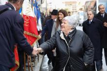 La ministre Jacqueline Gourault lors de la cérémonie commémorative pour le préfet Erignac, à Ajaccio, le 6 février 2018