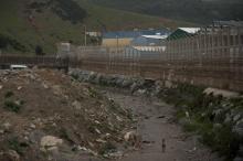 La frontière entre le Maroc et l'enclave espagnole de Ceuta, le 5 mars 2014