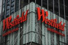 Le logo Westfield sur un centre commercial à Sydney le 17 août 2011