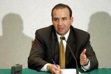 Le ministre de l'Intérieur Alfonso Navarrete à Mexico, le 27 février 2005.