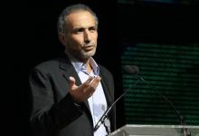 islamologue et théologien Tariq Ramadan, le 7 avril 2012 au Bourget