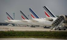 Des appareils de la compagnie aérienne Air France à l'aéroport Roissy-Charles de Gaulle, le 24 septe