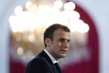 Le président Emmanuel Macron à l'Elysée, le 16 février 2018 à Paris