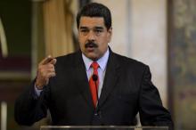 Le président vénézuélien Nicolas Maduro lors d'une conférence de presse à Caracas, le 15 février 2018