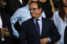 L'ancien président François Hollande au Parc des Princes à Paris, le 25 août 2017