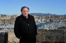 Gérard Depardieu à Marseille pour un tournage le 18 février 2018