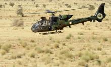 Un hélicoptère Gazelle de l'armée française au Mali en 2009.