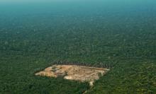 Une zone de déforestation dans la région de l'Amazonie Amazonie, le 22 septembre 2017 au Brésil