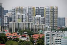 Des immeubles à Singapour, le 15 mars 2018