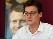 Le fondateur du collectif des Jeunes avec Macron, Sacha Houlié le 16 juin 2017 à Poitiers