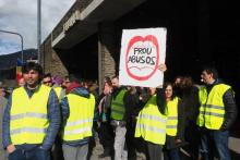 Des fonctionnaires manifestent à Sant Julia de Loria, le 16 mars 2018 en Andorre