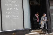 L'entrée d'un club privé pour femmes, le 28 février 2018 à Londres