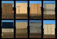 Les huit prototypes pour le mur souhaité par le président Donald Trump à la frontière avec le Mexique, le 22 octobre 2017