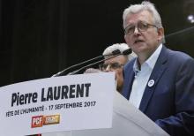 Le secrétaire national du Parti communiste, Pierre Laurent, le 17 septembre 2017 à La Courneuve près