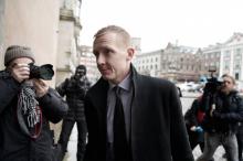 Le procureur Jakob Buch-Jepsen arrive au tribunal à Copenhague le 22 mars 2018 pour le procès de l'inventeur danois Peter Madsen, accusé d'avoir tué une journaliste