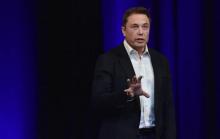Elon Musk lors d'un congrès à Adélaïde, le 29 septembre 2017