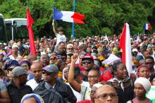 Manifestation contre l'insécurité, le 7 mars 2018 à Mamoudzou, à Mayotte