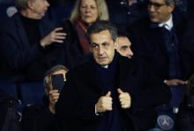 L'ancien président de la République Nicolas Sarkozy assiste à un match de football au Parc des Princes, à Paris, 24 janvier 2018