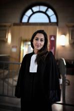 Olivia Ronen, l'avocate d'Erwan Guillard, un ex-militaire parti faire le jihad en Syrie en 2013 et 2014, à la cour d'assises de Paris le 19 mars 2018