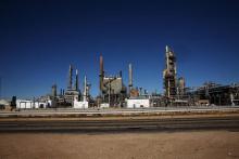 Raffinerie pétrolière à Big Spring au texas (États-Unis), le 21 janvier 2016