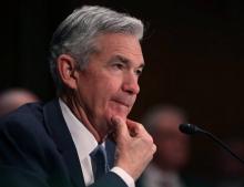 La Banque centrale américaine (Fed) a débuté mardi une réunion de politique monétaire, présidée pour la première fois par Jerome Powell, ici le 1er mars 2018 à Washington