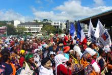 Manifestation à Mamoudzou contre l'insécurité, le 13 mars 2018 à Mayotte