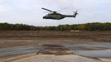 Un hélicoptère militaire NH90 le 13 octobre 2017 à Munster en Allemagne