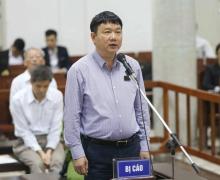 Dinh La Thang, ancien membre du bureau politique au Vietnam, à l'ouverture de son deuxième procès dans le cadre d'une vaste campagne anti-corruption, le 19 mars 2018 à Hanoï