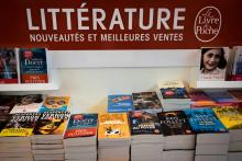 Stand au salon du livre de Paris à la Porte de Versailles, le 23 mars 2017