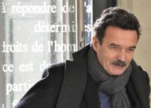 Edwy Plenel arrive au tribunal de Bordeaux, le 12 janvier 2016 pour le verdict dans l'affaire Bettencourt