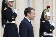 Emmanuel Macron à l'Elysée le 20 mars 2018