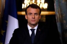 Le président Emmanuel Macron, le 5 mars 2018 à l'Elysée, à Paris