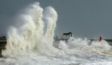 Une tempête et beaucoup de vents dans l'ouest de la France le vendredi 3 février
