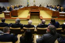 Les membres de la Cour suprême du Brésil délibèrent le 4 avril 2018