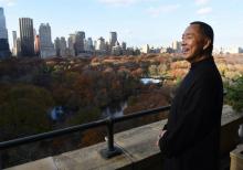 Le milliardaire chinois Guo Wengui, sur le balcon de son appartement, face à Central Park, le 28 nov