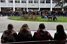 Des étudiants en assemblée générale à l'université de Lorraine le 5 avril 2018